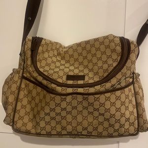Gucci Beige and Brown Diaper Bag